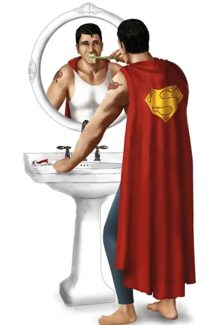 Super Man al Bagno