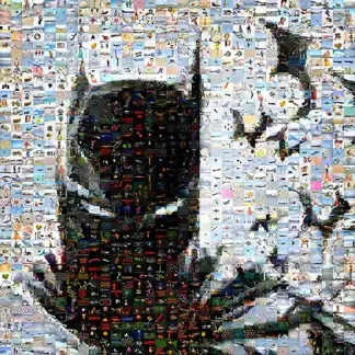 Composta<br> da tante foto <br> Collage 30x30<br> Batman 12
